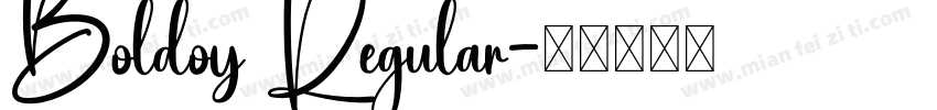Boldoy Regular字体转换